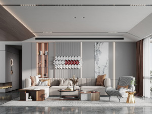 modern living room Modello 3D
