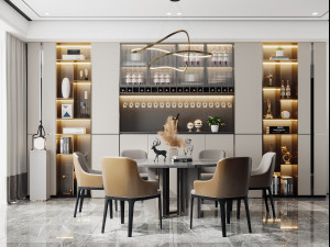 modern restaurant 3D 모델