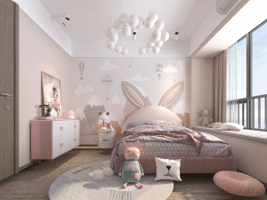 modern childrens room bedroom 3D Модель