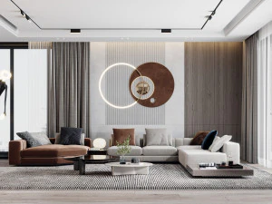 现代客厅 3D 模型