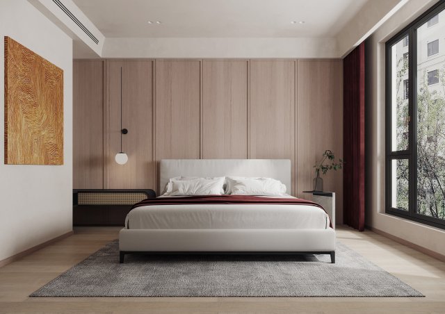 modern bedroom Modello 3D .c4d .max .obj .3ds .fbx .stl .blend 