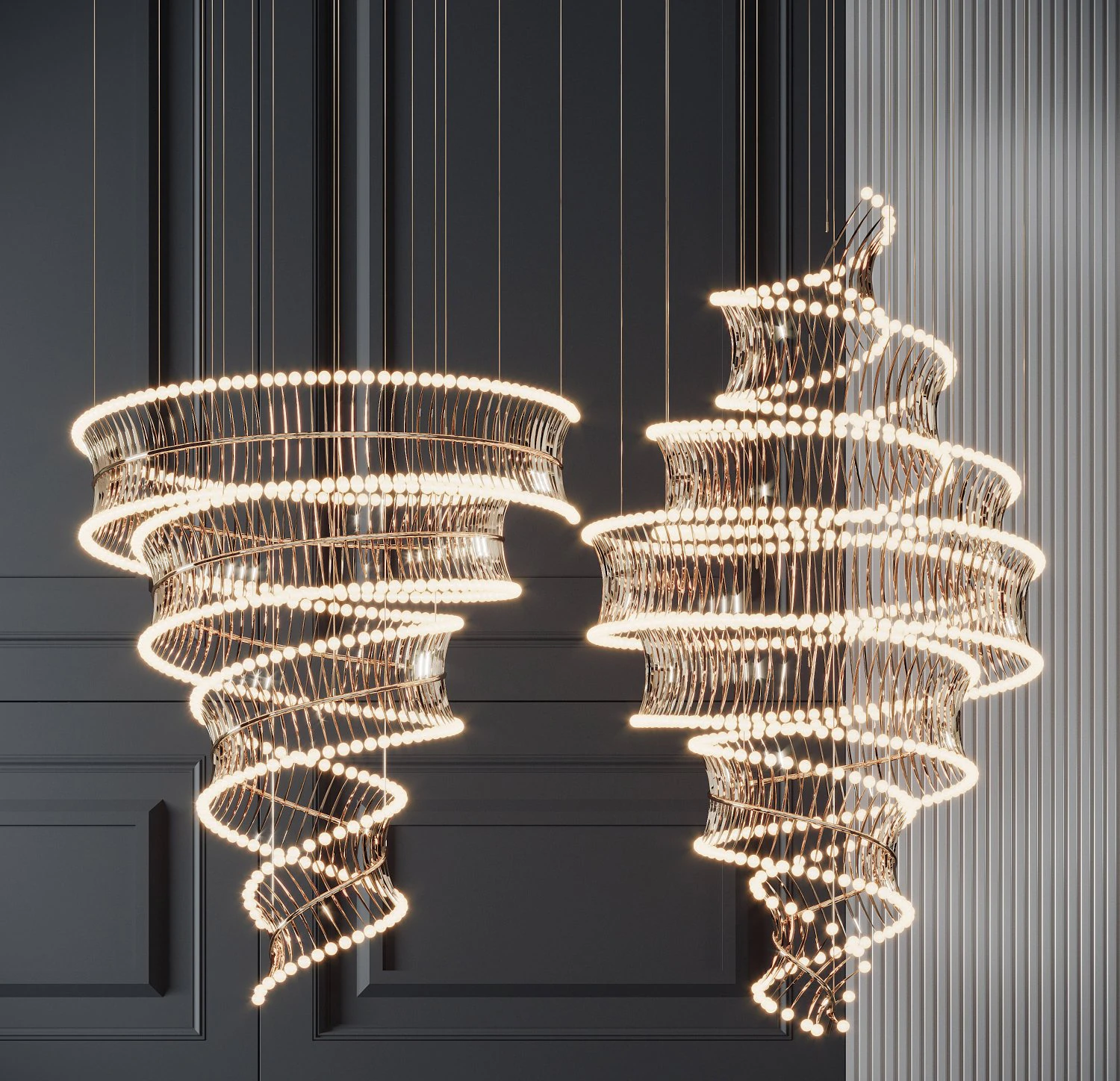 modern chandelier 3D Model .c4d .max .obj .3ds .fbx .stl .blend 