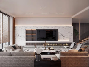 modern living room 3D Model