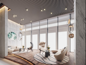 modern sales office 3D 모델
