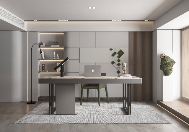 modern office Model 3D .c4d .max .obj .3ds .fbx .stl .blend 