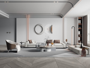 modern living room Modèle 3D
