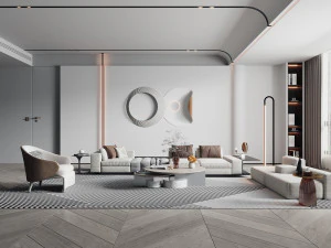 モダンなリビングルーム 3Dモデル