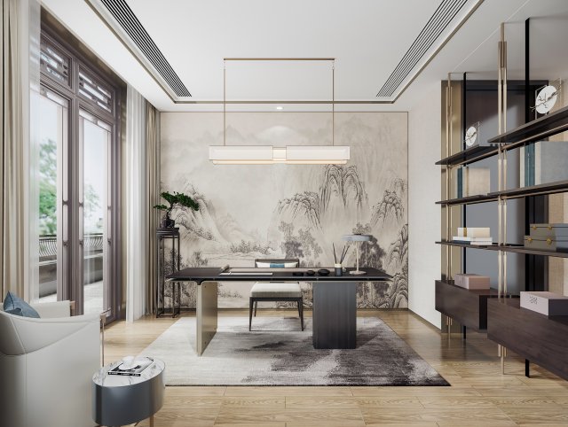 modern office Modèle 3D .c4d .max .obj .3ds .fbx .stl .blend 