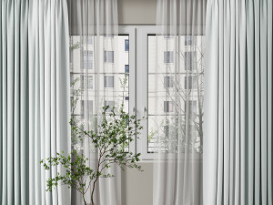 modern curtain 3D Model
