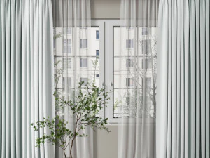 현대 커튼 3D 모델