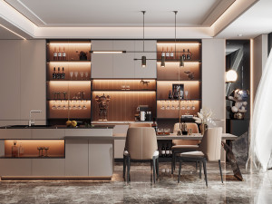 modern restaurant Modello 3D