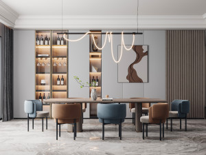 modern restaurant 3D 模型