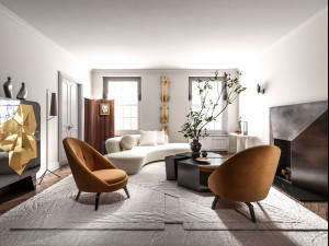 modern living room 3D Model
