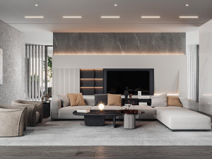 modern living room 3D Model