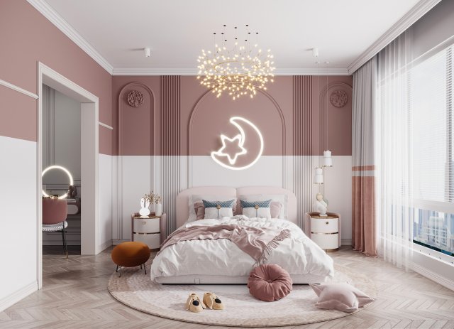modern childrens room 3D 모델 .c4d .max .obj .3ds .fbx .stl .blend 