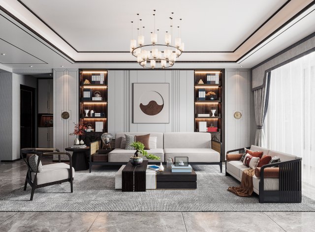 modern living room 3Dモデル .c4d .max .obj .3ds .fbx .stl .blend 