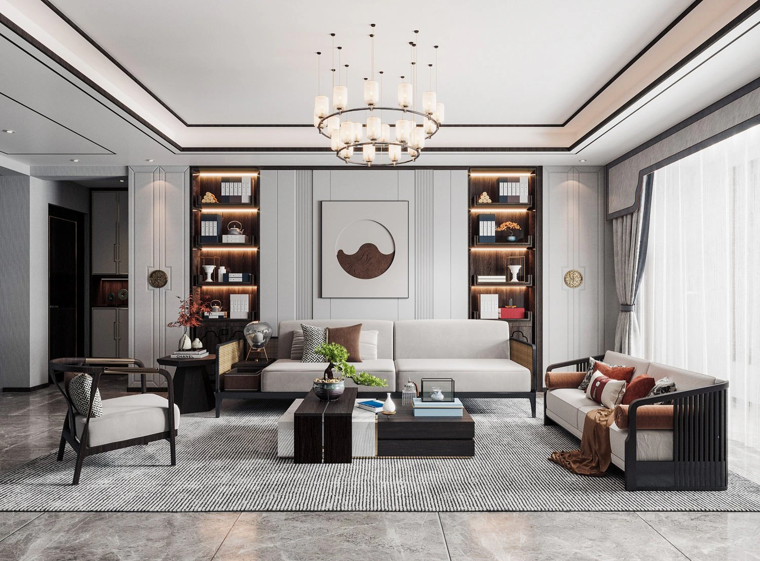 modern living room 3D Model .c4d .max .obj .3ds .fbx .stl .blend 