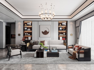 modern living room 3D 模型