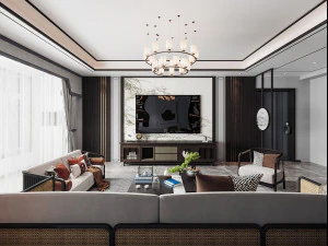 modern living room 3D Model