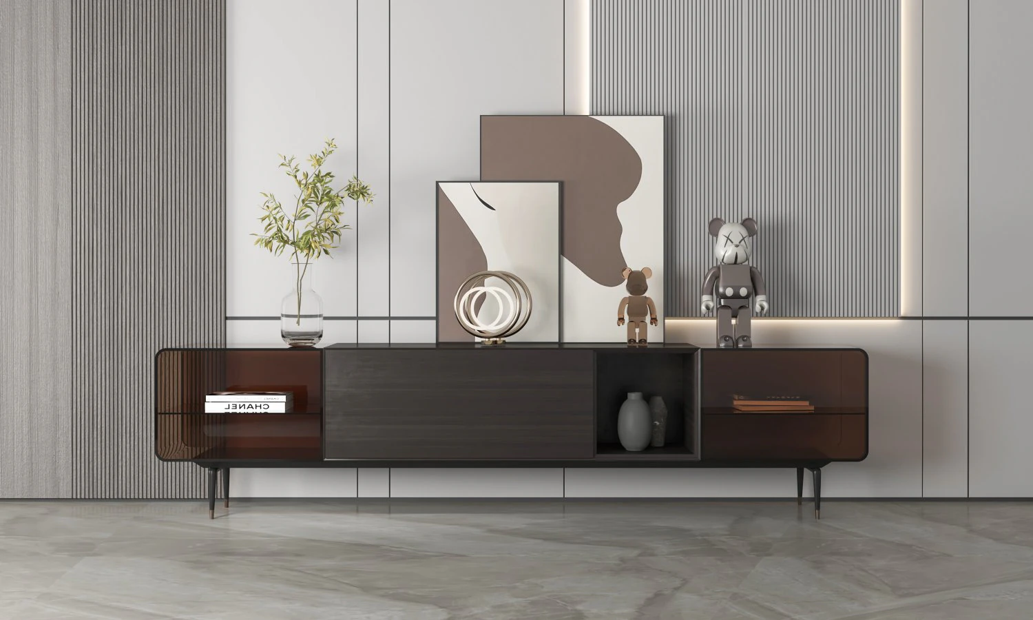 modern tv cabinet 3D Model .c4d .max .obj .3ds .fbx .stl .blend 