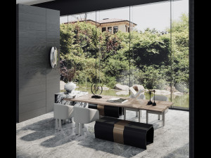 modern reception room 3D Model