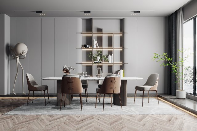 modern restaurant 3D Model .c4d .max .obj .3ds .fbx .stl .blend 