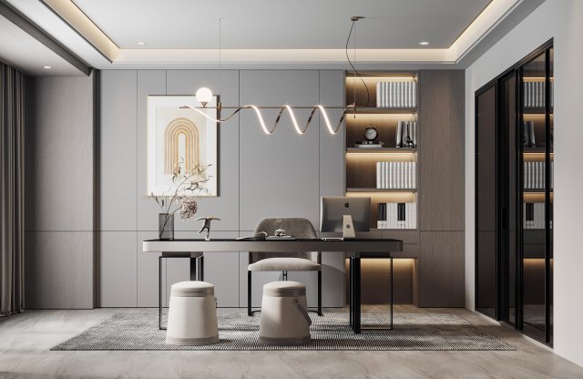 modern office 3D Модель .c4d .max .obj .3ds .fbx .stl .blend 
