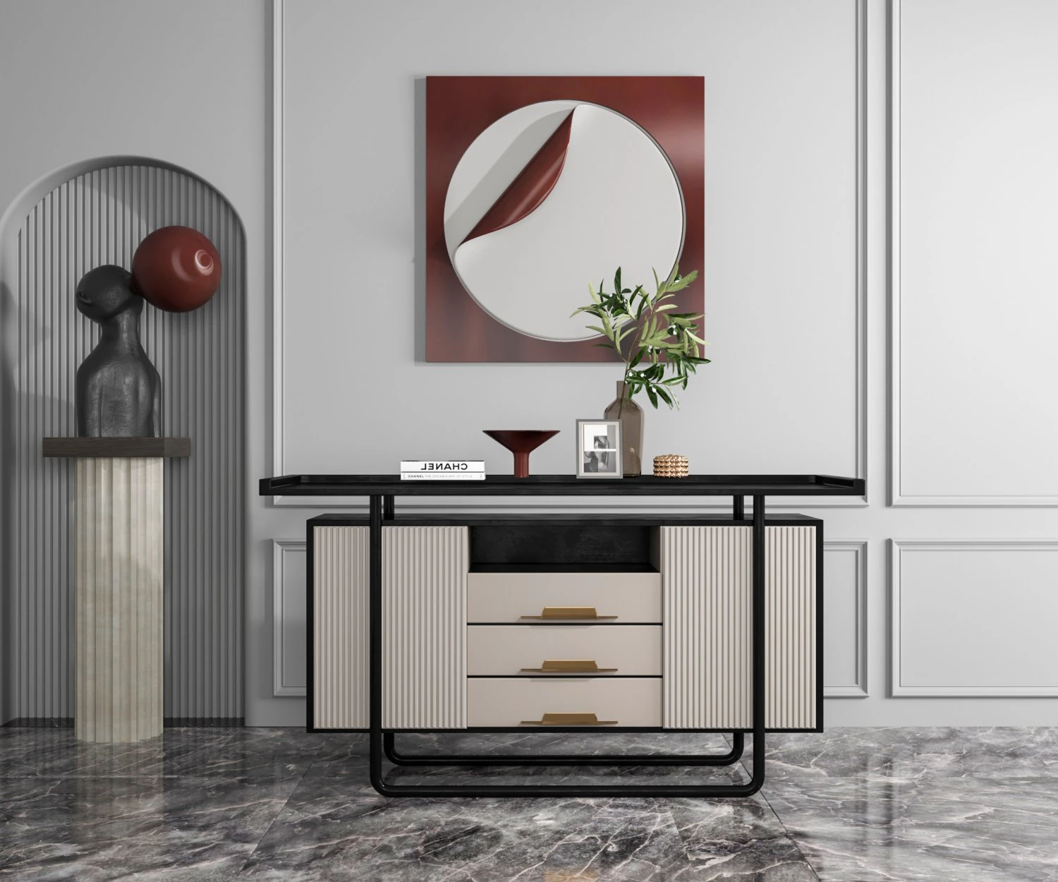 modern cabinet 3D Model .c4d .max .obj .3ds .fbx .stl .blend 