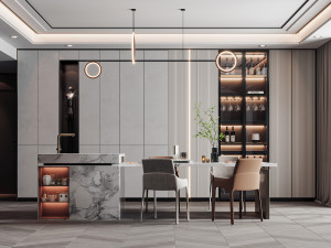 modern restaurant Modelo 3D
