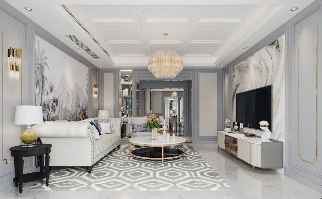 american living room 3D Model .c4d .max .obj .3ds .fbx .stl .blend 