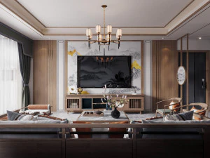 modern living room 3D Model
