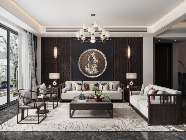 modern living room 3D-Modell .c4d .max .obj .3ds .fbx .stl .blend 