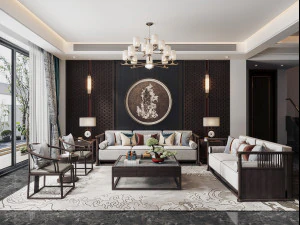 modernes Wohnzimmer 3D Modell