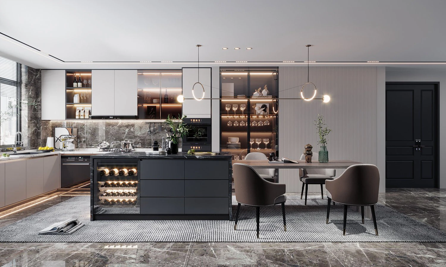 ristorante moderno Modello 3D .c4d .max .obj .3ds .fbx .stl .blend 