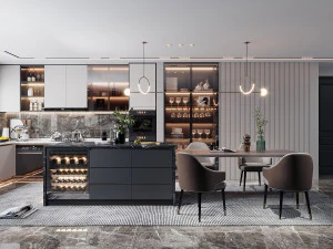 현대적인 레스토랑 3D 모델