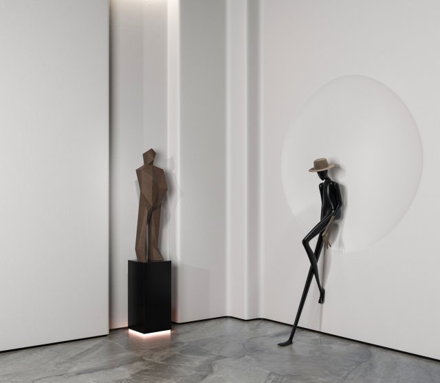 modern figure sculpture 3D Model .c4d .max .obj .3ds .fbx .stl .blend 