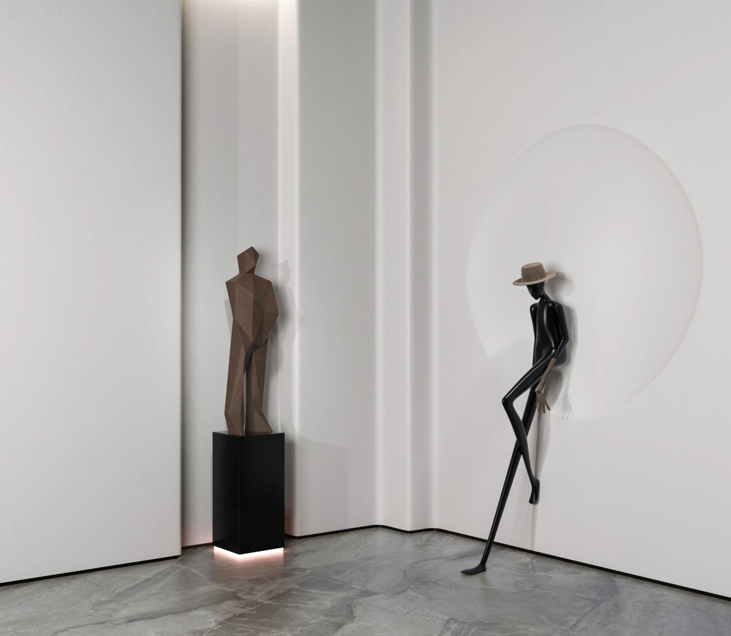 modern figure sculpture 3D Model .c4d .max .obj .3ds .fbx .stl .blend