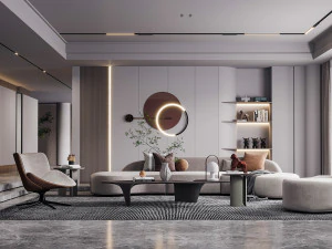 сучасна вітальня 3D Модель