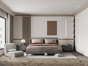 modern bedroom Modelo 3D