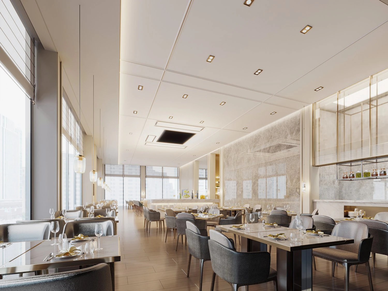 modern restaurant 3D Model .c4d .max .obj .3ds .fbx .stl .blend 