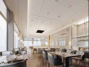 modern restaurant Modelo 3D