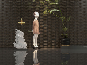 modern sculpture ornaments 3D Model