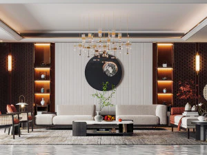 현대적인 거실 3D 모델