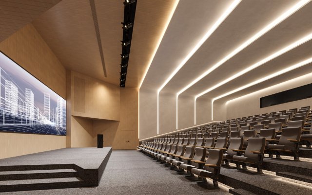 modern lecture hall 3D Model .c4d .max .obj .3ds .fbx .stl .blend 