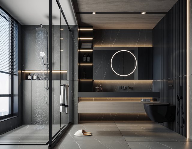 modern toilet bathroom 3D Model .c4d .max .obj .3ds .fbx .stl .blend 