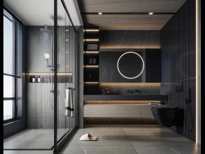 现代厕所浴室 3D 模型