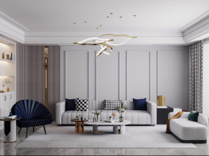 modern living room 3D मॉडल