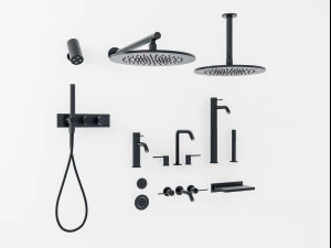 modern bathroom faucet shower 3D Model