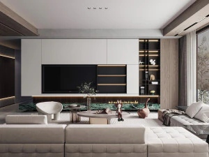 modernes Wohnzimmer 3D Modell