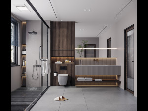 modern toilet bathroom 3D Model